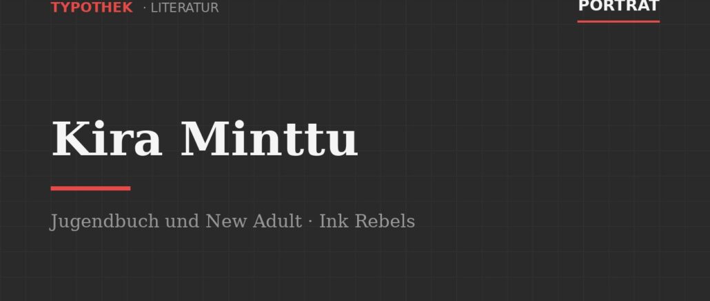 Titelgrafik zum Porträt der Autorin Kira Minttu