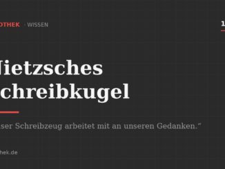 Titelgrafik zu Nietzsches Schreibkugel von 1882