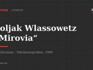 Titelgrafik zum Debütroman Mirovia von Poljak Wlassowetz, 2014