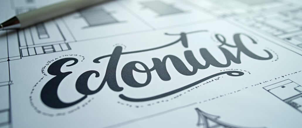 Nachhaltige Schriftgestaltung in Architekturplänen