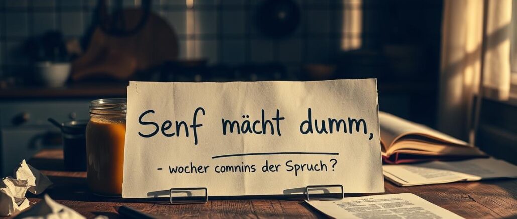 Senf macht dumm – woher kommt der Spruch?