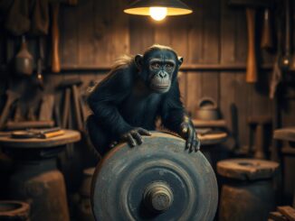 Woher kommt der Spruch Affe auf’m Schleifstein